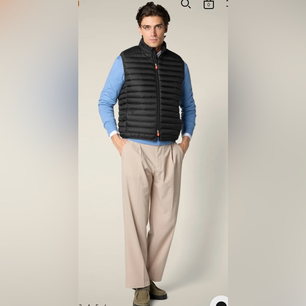 Men’s Save The Duck Adam Puffer Vest Black Ultra Light‎ Preppy Cozy Active